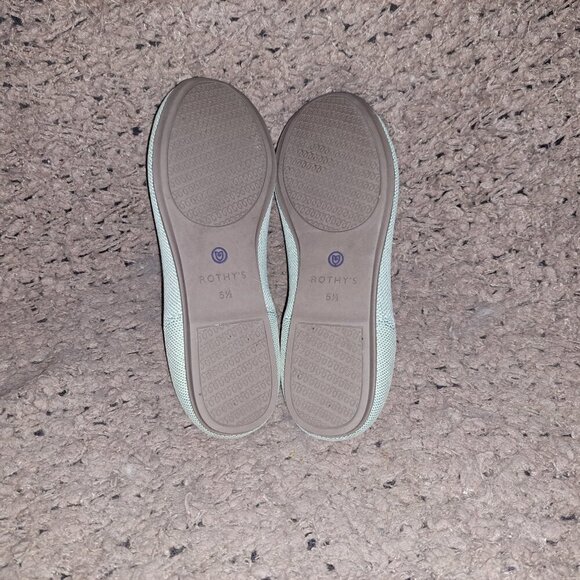 ROTHY'S-Round Toe-Mint Green-Retired-Slip On Flats-Size 5.5-Near Mint - Picture 8 of 8